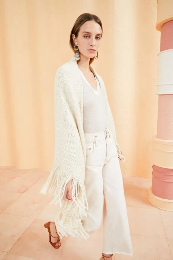 Martina Shawl Cream Women Ulla Johnson Knits Martina Shawl Cream Women Ulla Johnson Knits