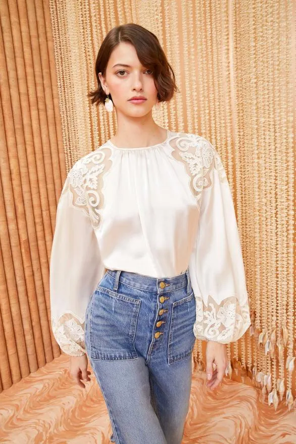 Mathilde Blouse Cowrie Women Ulla Johnson Tops