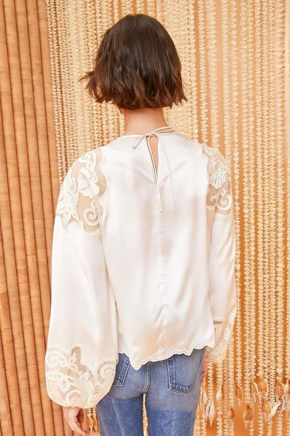 Mathilde Blouse Cowrie Women Ulla Johnson Tops Mathilde Blouse Cowrie Women Ulla Johnson Tops