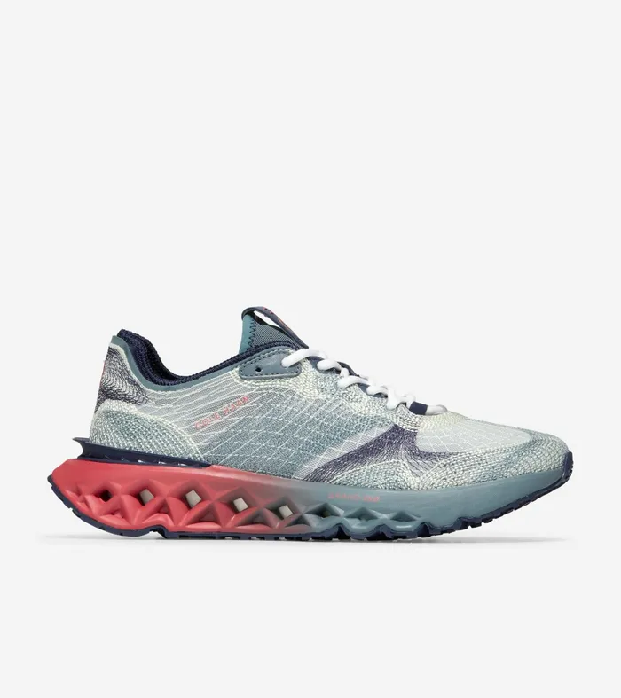 Men 5ZEROslashGRAND Embrostitch Running Shoes Evening Bluemineral Redstormy Weather Cole Haan Sneakers