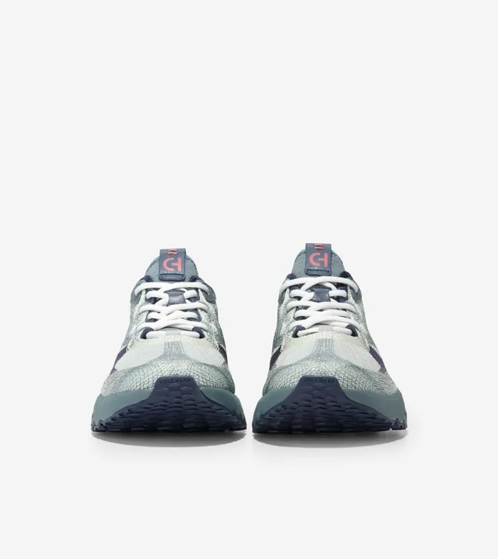Men 5ZEROslashGRAND Embrostitch Running Shoes Evening Bluemineral Redstormy Weather Cole Haan Sneakers