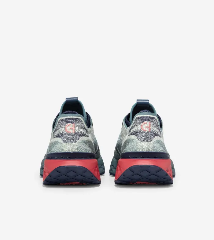Men 5ZEROslashGRAND Embrostitch Running Shoes Evening Bluemineral Redstormy Weather Cole Haan Sneakers