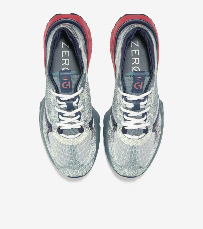 Men 5ZEROslashGRAND Embrostitch Running Shoes Evening Bluemineral Redstormy Weather Cole Haan Sneakers