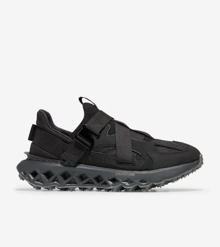 Men 5ZEROslashGRAND Monk Strap Running Shoe Black Cole Haan Sneakers