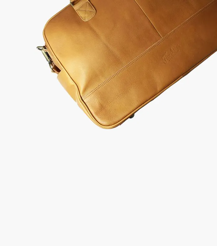 Men Adelmo Leather Duffle Bag Tan Florsheim Bags