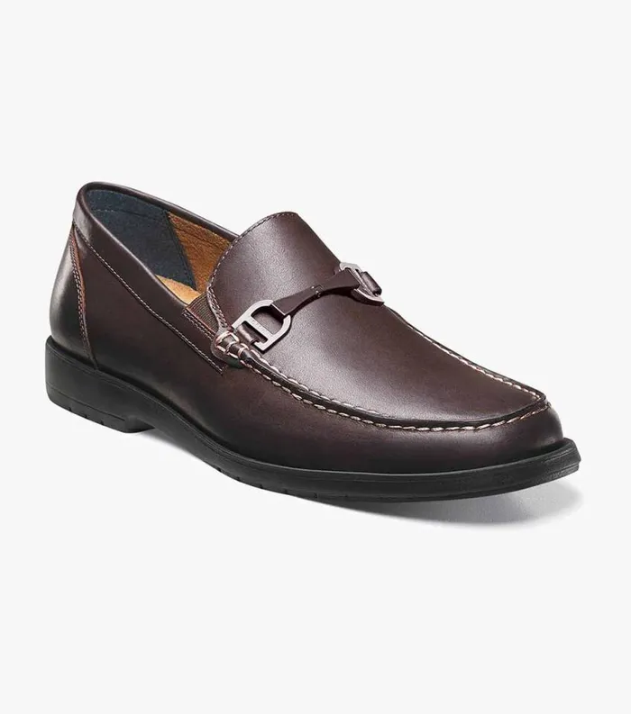 Men Alwyn Moc Toe Bit Loafer Brown Florsheim Casual Shoes