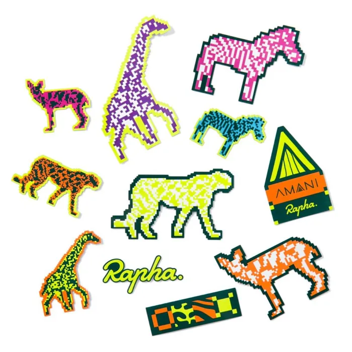 Men Amani Sticker Pack Multicolour Rapha Hats Gloves and Accessories