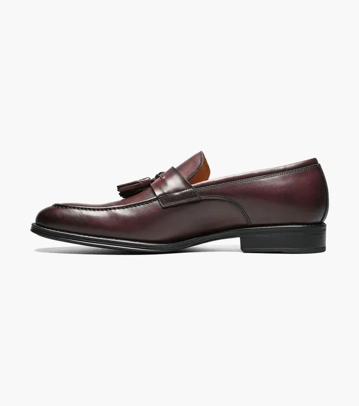 Men Amelio Moc Toe Tassel Slip On Burgundy Florsheim Florsheim Comfortech