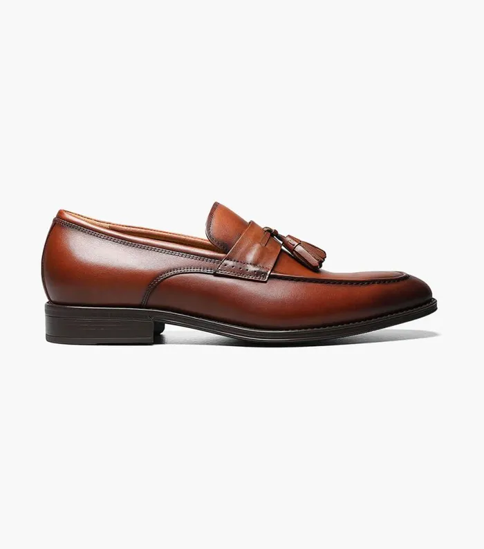 Men Amelio Moc Toe Tassel Slip On Cognac Florsheim Florsheim Comfortech