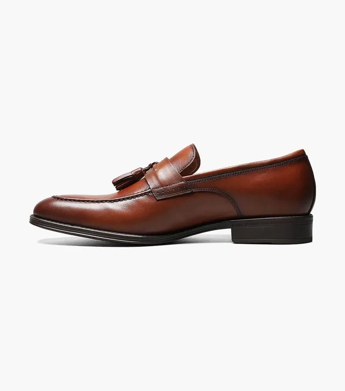 Men Amelio Moc Toe Tassel Slip On Cognac Florsheim Florsheim Comfortech