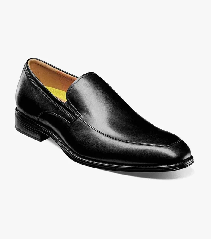Men Amelio Moc Toe Venetian Slip On Black Florsheim Florsheim Comfortech