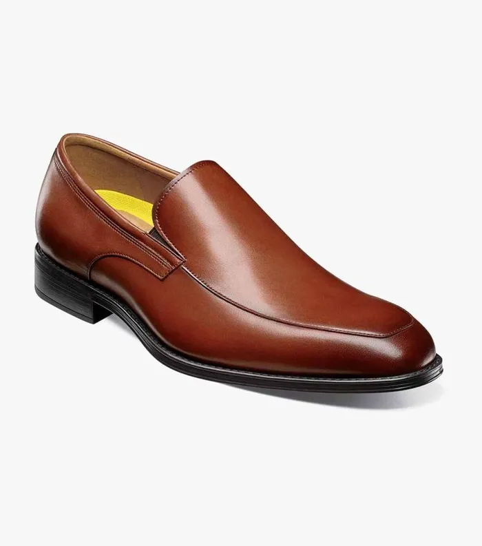 Men Amelio Moc Toe Venetian Slip On Cognac Florsheim Florsheim Comfortech