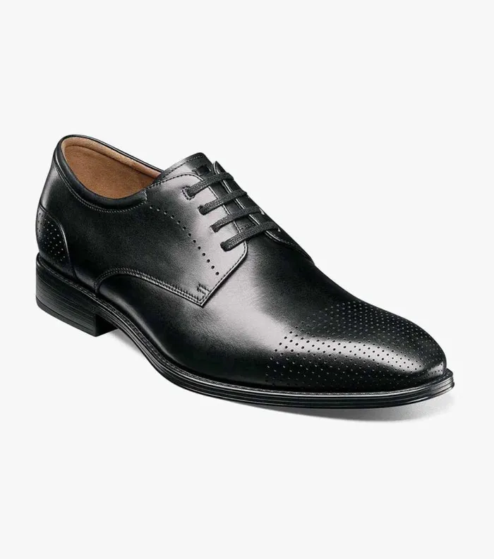 Men Amelio Perf Cap Toe Oxford Black Florsheim Dress Shoes