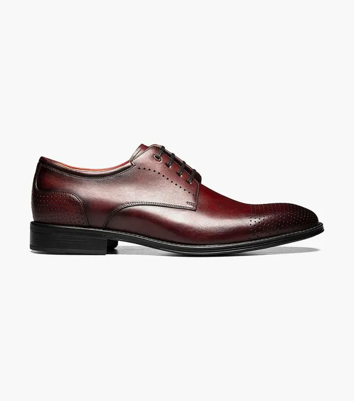 Men Amelio Perf Cap Toe Oxford Burgundy Florsheim Dress Shoes