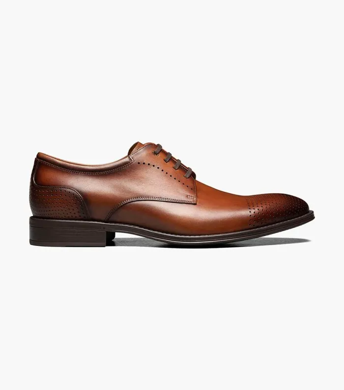 Men Amelio Perf Cap Toe Oxford Cognac Florsheim Dress Shoes