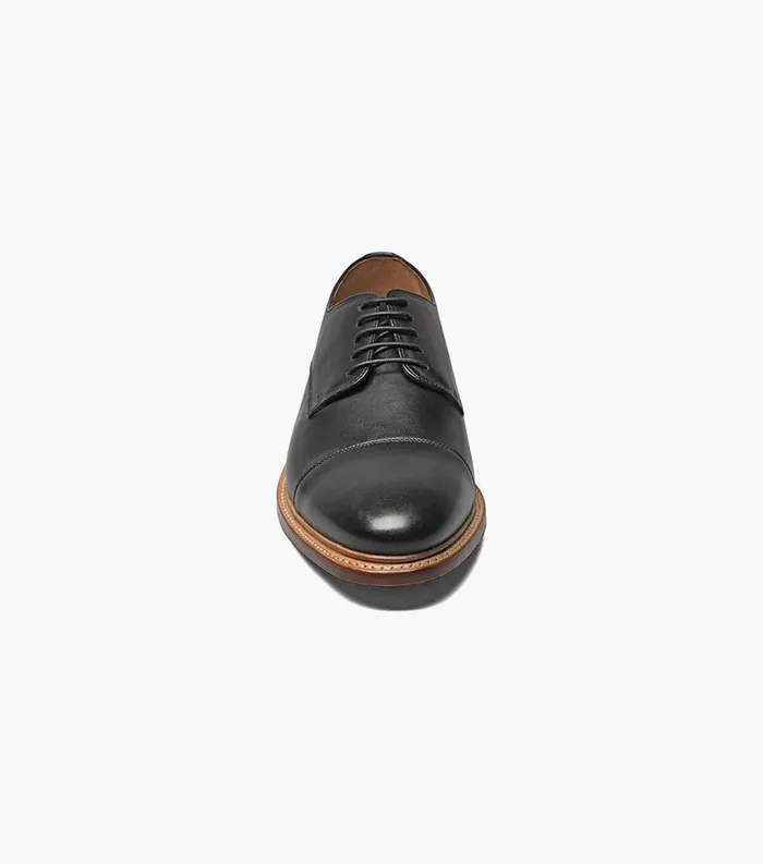 Men Annuity Cap Toe Oxford Black Florsheim Dress Shoes