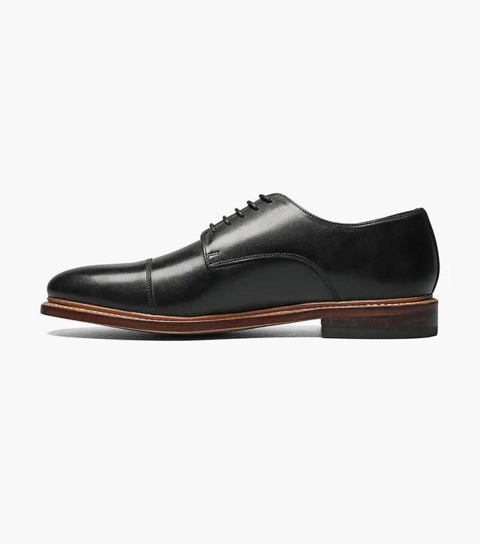 Men Annuity Cap Toe Oxford Black Florsheim Dress Shoes