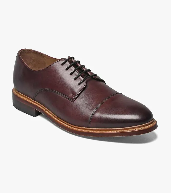 Men Annuity Cap Toe Oxford Burgundy Florsheim Dress Shoes
