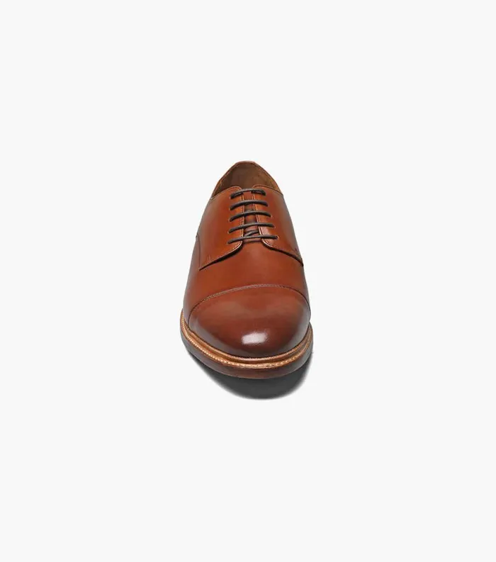 Men Annuity Cap Toe Oxford Cognac Florsheim Dress Shoes