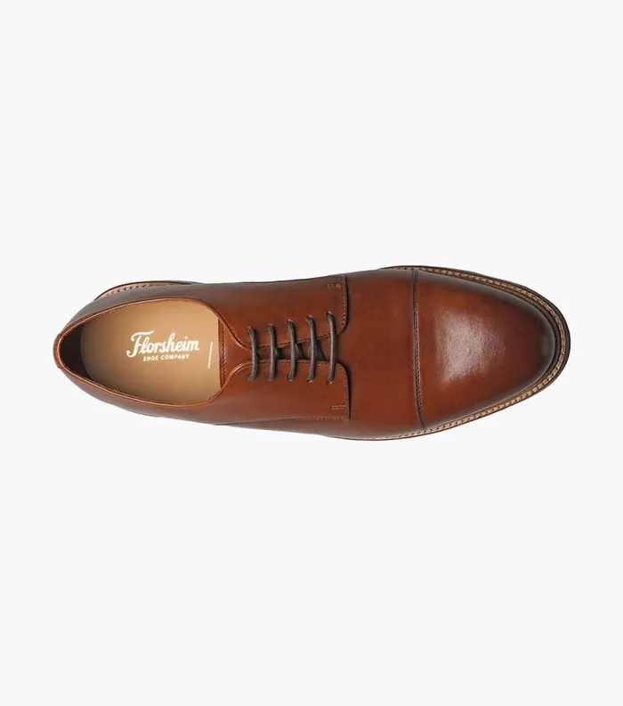 Men Annuity Cap Toe Oxford Cognac Florsheim Dress Shoes