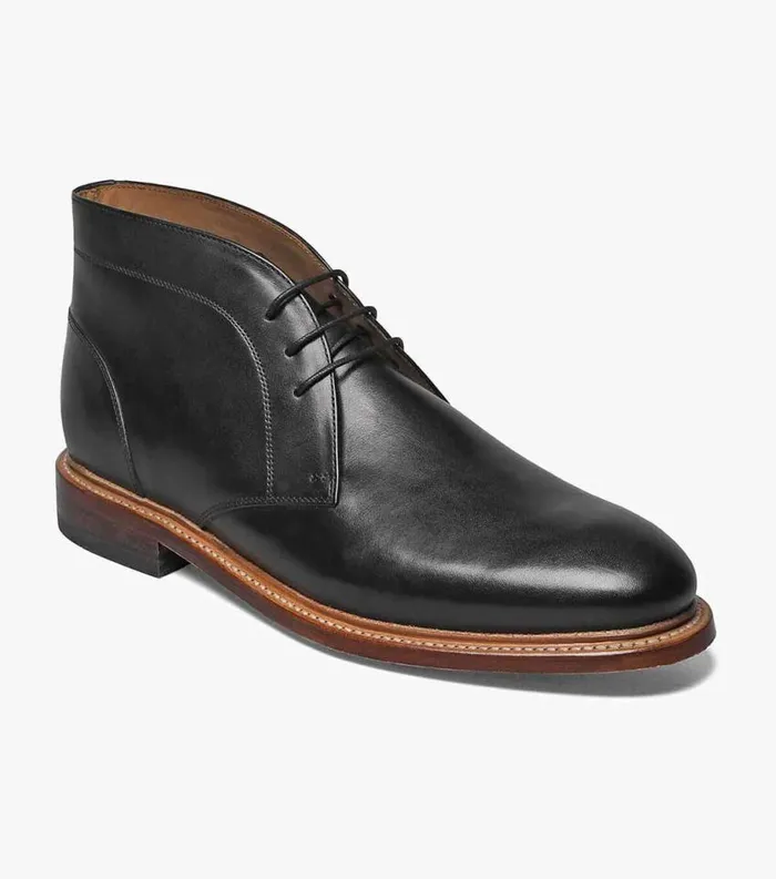 Men Annuity Plain Toe Chukka Boot Black Florsheim Dress Shoes