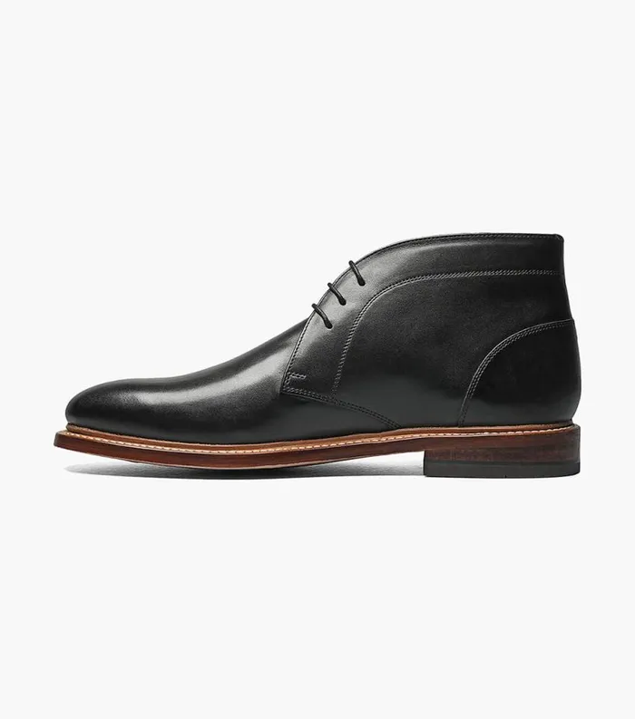 Men Annuity Plain Toe Chukka Boot Black Florsheim Dress Shoes