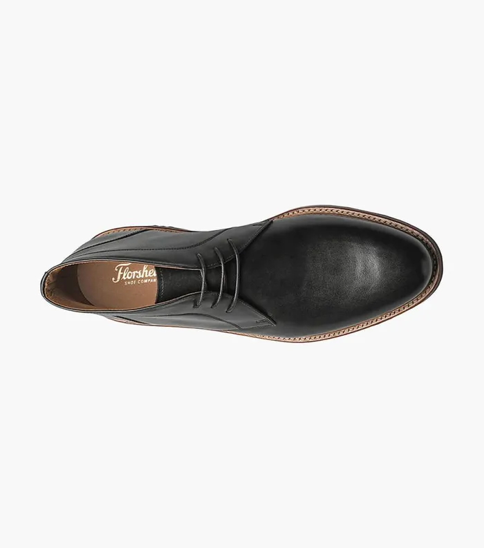 Men Annuity Plain Toe Chukka Boot Black Florsheim Dress Shoes