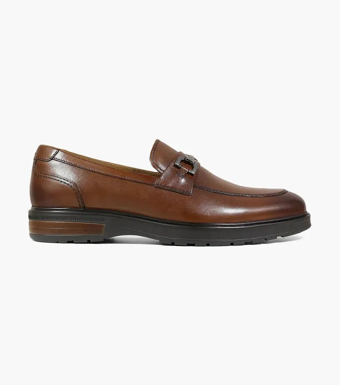 Men Astor Moc Toe Bit Loafer Cognac Florsheim Dress Shoes