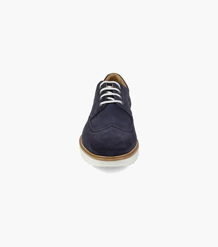 Men Astor Wingtip Oxford Navy Suede Florsheim Dress Shoes