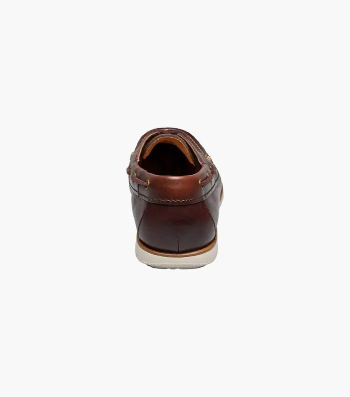 Men Atlantic Moc Toe Boat Shoe Chocolate Florsheim Casual Shoes