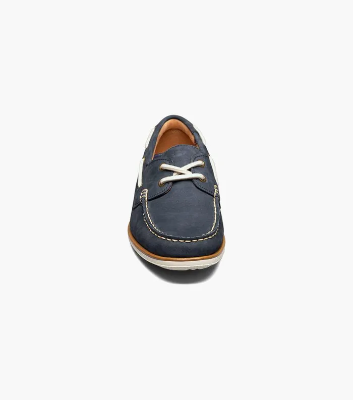 Men Atlantic Moc Toe Boat Shoe Navy Florsheim Casual Shoes