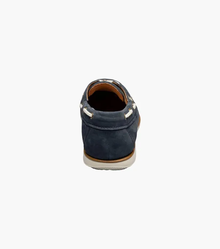 Men Atlantic Moc Toe Boat Shoe Navy Florsheim Casual Shoes