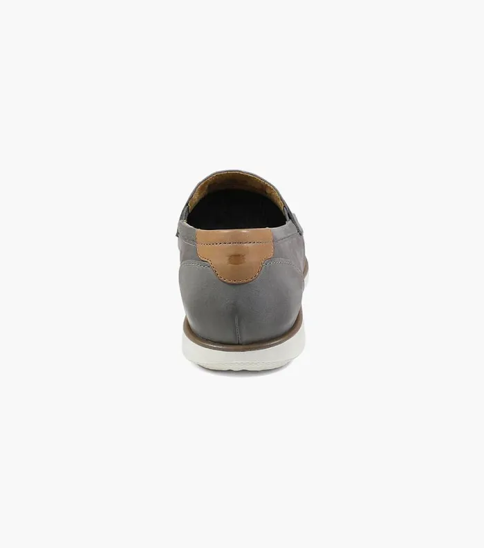 Men Atlantic Moc Toe Penny Loafer Gray Florsheim Casual Shoes