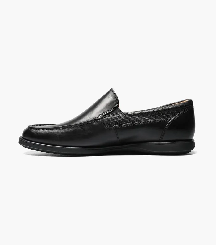 Men Atlantic Moc Toe Venetian Slip On Black Florsheim Casual Shoes