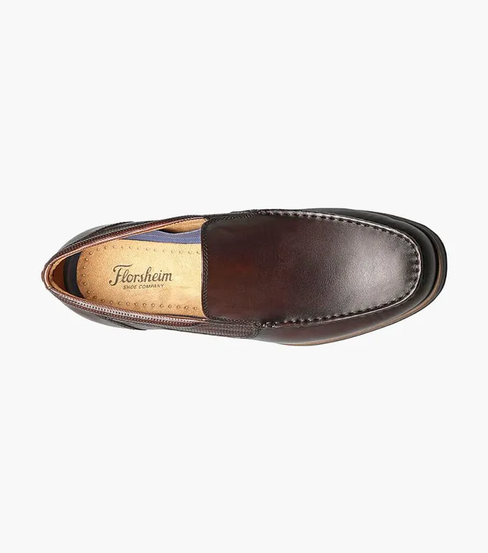 Men Atlantic Moc Toe Venetian Slip On Brown Florsheim Casual Shoes