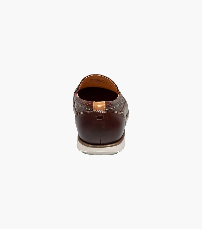 Men Atlantic Moc Toe Venetian Slip On Chocolate Florsheim Casual Shoes