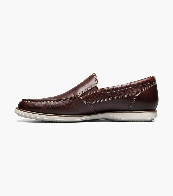 Men Atlantic Moc Toe Venetian Slip On Chocolate Florsheim Casual Shoes