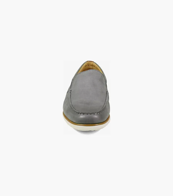 Men Atlantic Moc Toe Venetian Slip On Gray Florsheim Casual Shoes