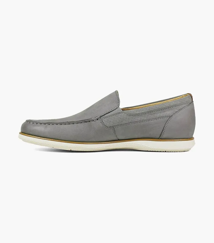 Men Atlantic Moc Toe Venetian Slip On Gray Florsheim Casual Shoes