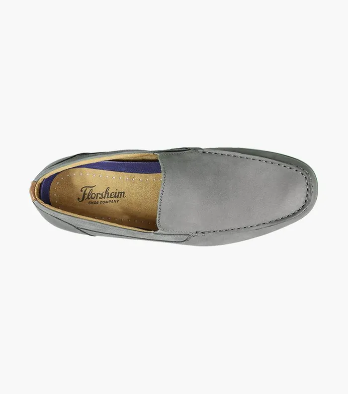 Men Atlantic Moc Toe Venetian Slip On Gray Florsheim Casual Shoes