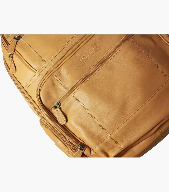 Men Baptiste Leather Backpack Tan Florsheim Bags
