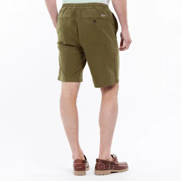 Men Barbour Linen Mix Shorts Navy Orvis Shorts