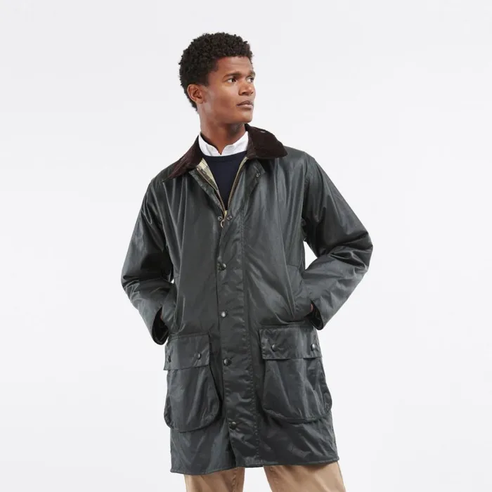Men Barbourreg Border Wax Jacket Sage Orvis Jackets