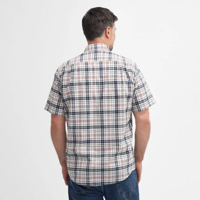 Men Barbourreg Drafthill ShortSleeved Regular Fit Shirt Navy Orvis Shirts