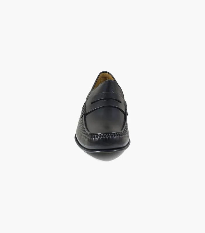 Men Beaufort Moc Toe Penny Loafer Black Florsheim Dress Shoes