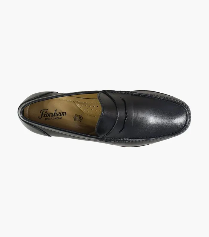 Men Beaufort Moc Toe Penny Loafer Black Florsheim Dress Shoes