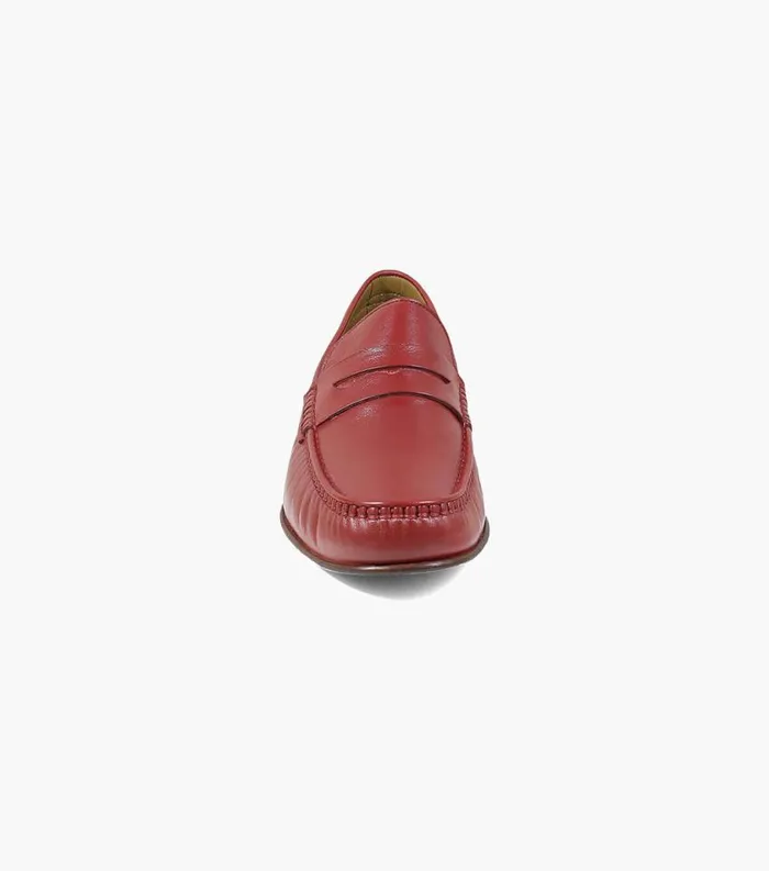 Men Beaufort Moc Toe Penny Loafer Red Florsheim Dress Shoes