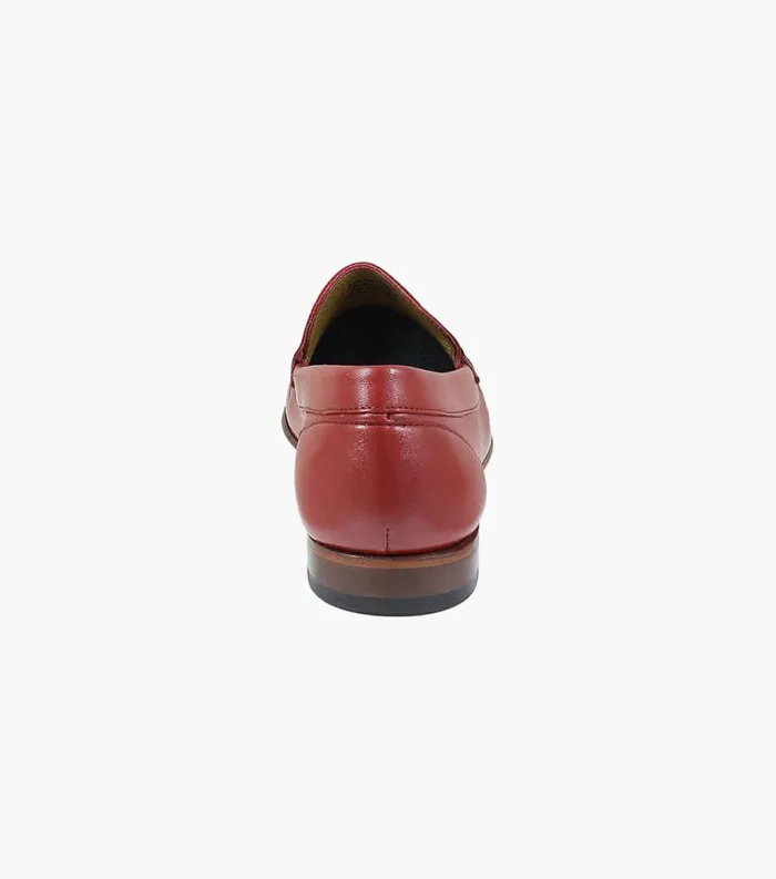 Men Beaufort Moc Toe Penny Loafer Red Florsheim Dress Shoes