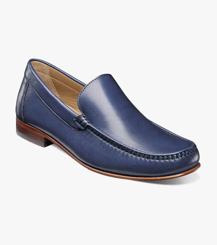 Men Beaufort Moc Toe Venetian Loafer Navy Florsheim Dress Shoes