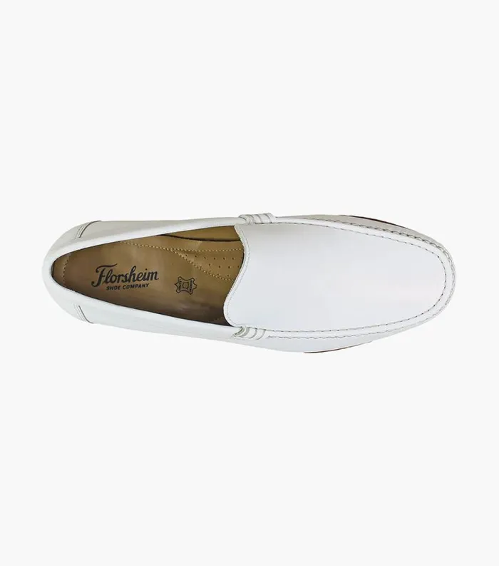 Men Beaufort Moc Toe Venetian Loafer White Florsheim Dress Shoes